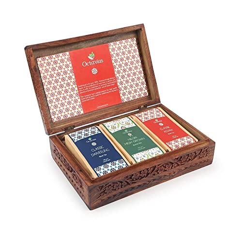 Wooden Caddy Tea Sampler Pack (60 Count)