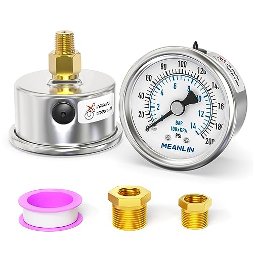 0~200Psi Dry Pressure Gauge Stainless Steel 1