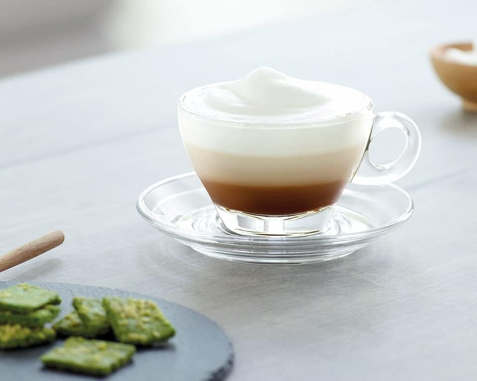 Sturdy Clear Glass Coffee Mug with Handles
