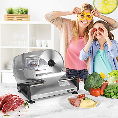 Electric Meat Slicer with 7.5” Stainless Steel Blades