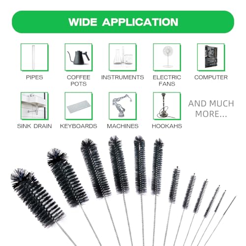 Straw Cleaner Brush Set 12 Pieces Extra Long (12 Count)