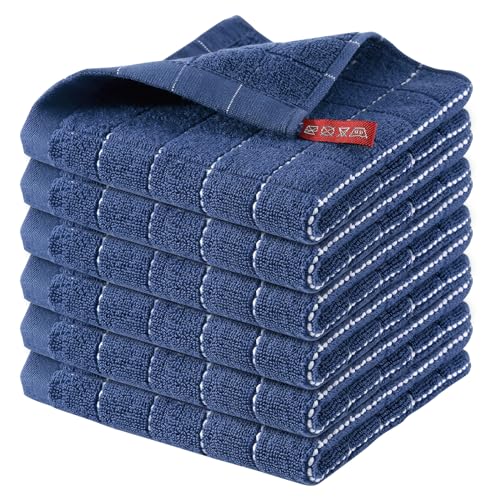 100% Cotton Terry Kitchen Dish Cloths (6 Count)