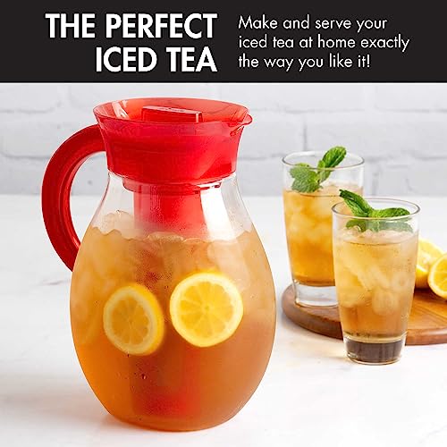 The Big Iced Tea Maker Tritan Plastic Infusion Beverage Pitcher with Leak Proof