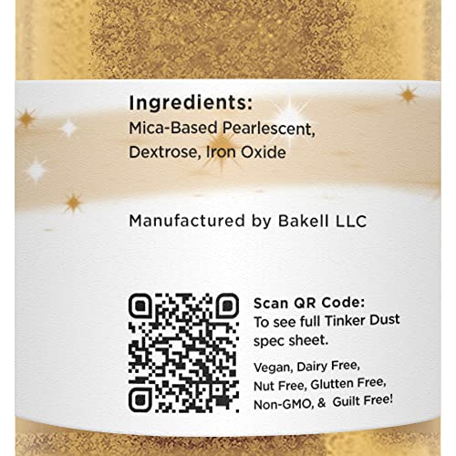 Bright Gold Edible Glitter