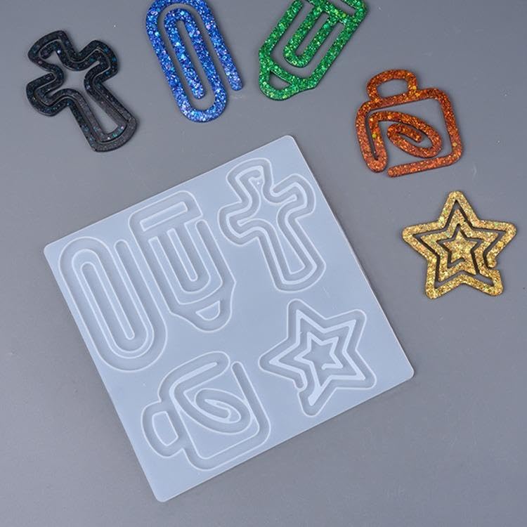 Christmas Book Mark Resin Molds Silicone Bookmark Mold Xmas for Epoxy 5