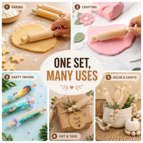 50Pcs Mini Rolling Pin (50 Count)