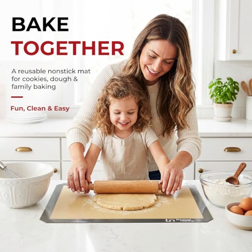 Silicone Baking Mats Half Sheet Non Stick for Oven Reusable 4 Pack (4 Count)