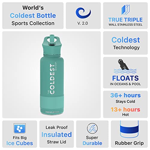 Coldest Insulated Water Bottle with Straw Lid