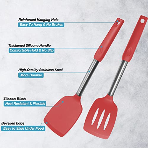 Silicone Spatula and Cooking Spoon (5 Count)