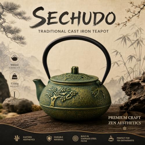 30.4oz Small Cast Iron Tea Kettle