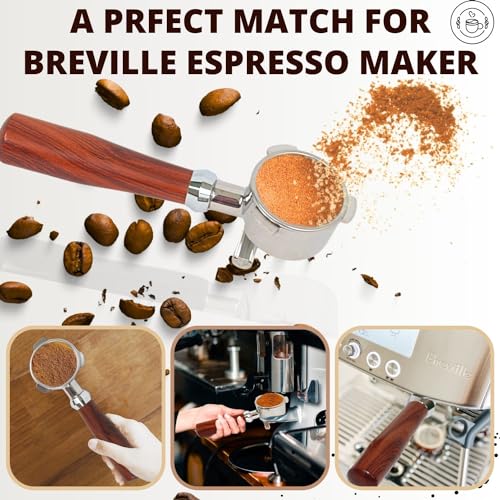 Espresso Portafilter 54mm Double Spout Compatible with Breville Bambino Plus