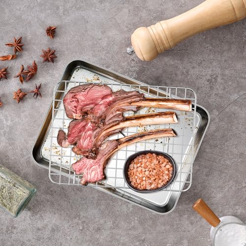 Toaster Oven Pan with Rack Set (4 Count)