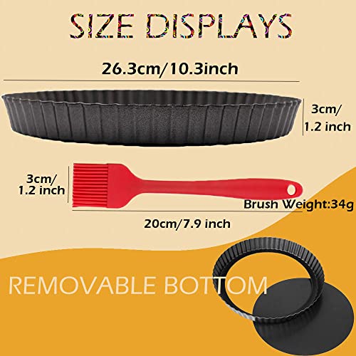 Tart Pans with Removable Bottom 10 Inch Quiche Pan