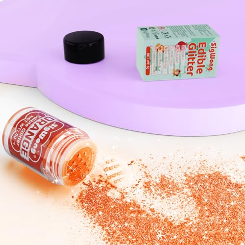 Orange Edible Glitter
