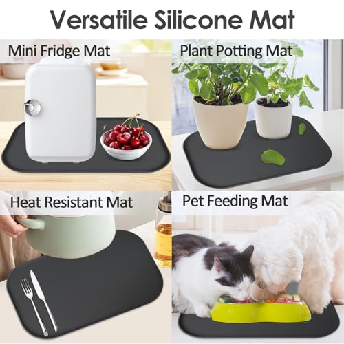 Silicone Coffee Maker Mat with Lip for Countertops