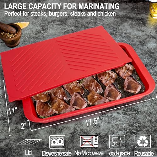 Grilling Prep and Serving Tray with Lid (2 Count)