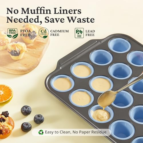 Silicone Mini Muffin Pan with Metal Frame