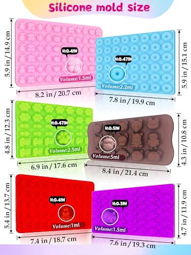 117Pcs Silicone Gummy Bear Molds Kit with 100 Wrappers (117 Count)