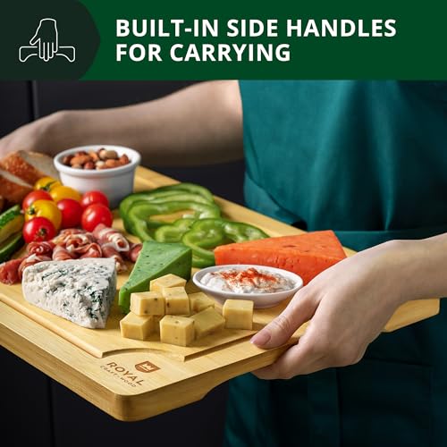 Wooden Cutting Boards for Kitchen Meal Prep & Serving (5 Count)