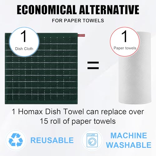 100% Cotton Terry Kitchen Dish Cloths (6 Count)