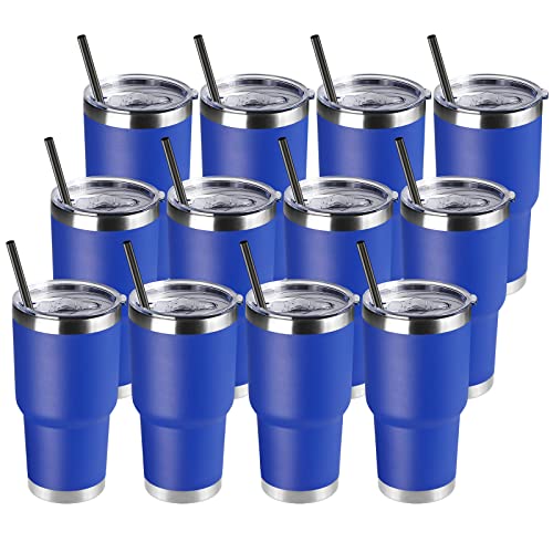 30 oz Tumbler with Lid and Straw (12 Count)