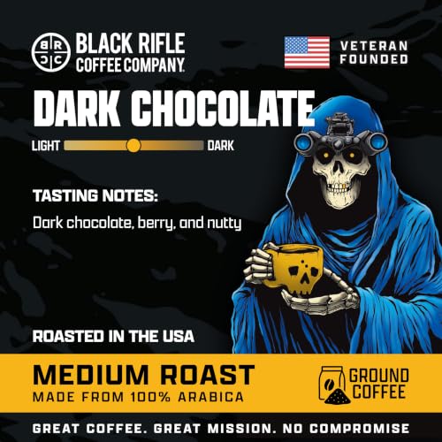 Black Rifle Coffee Medium Roast Ground Coffee Dark Chocolate 11 oz