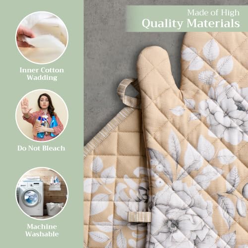 100% Cotton Oven Mitt & Pot Holder Set (2 Count)
