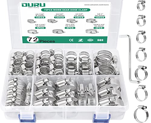 72PCS Hose Clamps Assortment Kit (16 Ounce)