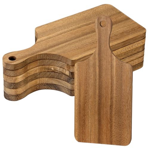 6 Pcs Thick Wood Cutting Boards Bulk for Chopping Serving (6 Count)