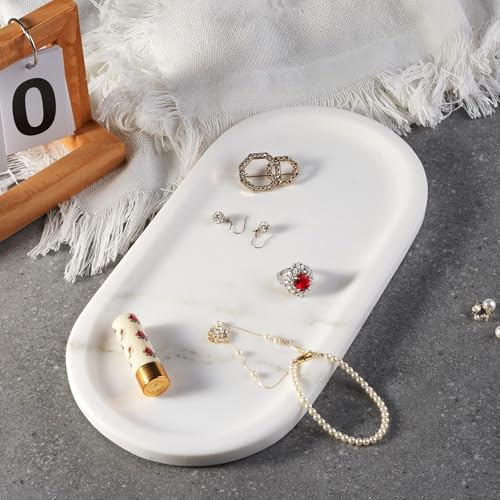 Natural Marble Tray for Bathroom Countertop