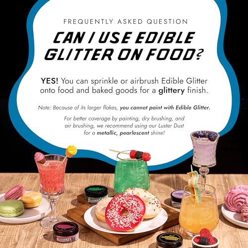 Ocean Blue Edible Glitter for Drinks & Cakes