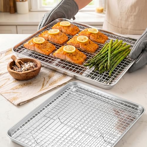 Jelly Roll Pan with Cooling Rack Set (4 Count)