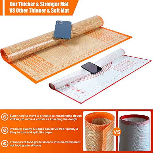 Silicone Pastry Mat 34X26 inch Baking Mat for Rolling Dough