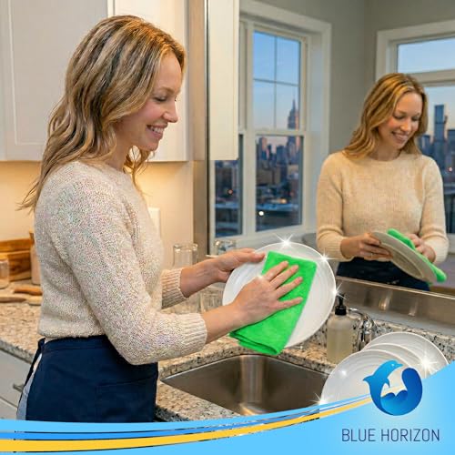 Green Large Microfiber Cleaning Towels (36 Count)