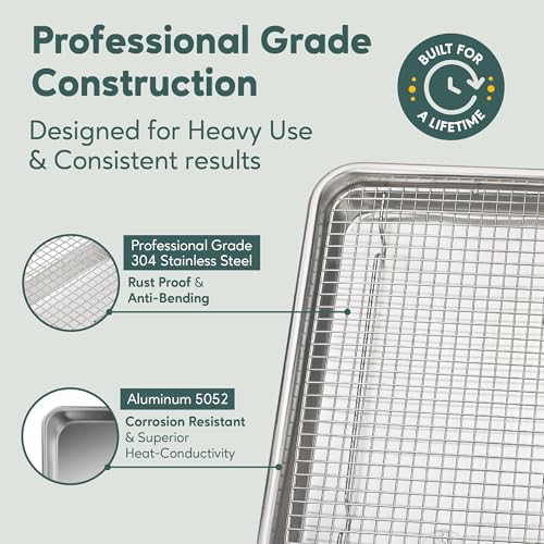 Quarter Sheet Pan with Wire Rack Set