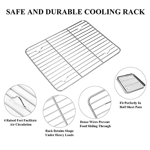 Baking Sheet with Rack Set [2 Sheets + 2 Racks]