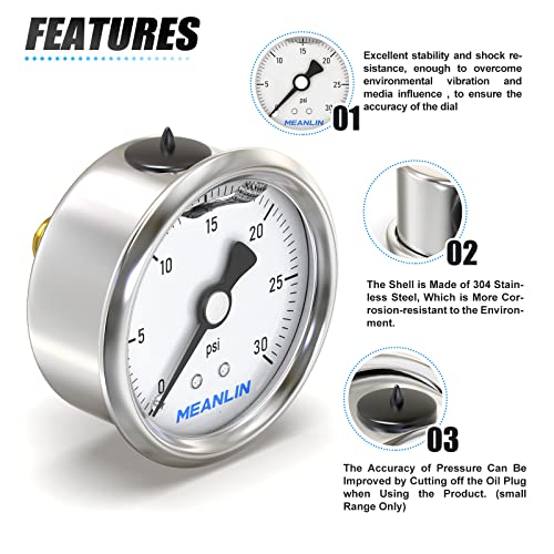 0~30Psi Stainless Steel 1