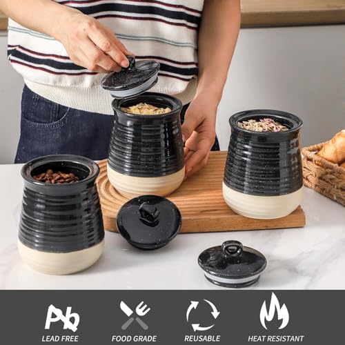 Ceramic Food Storage Jars (3 Count)