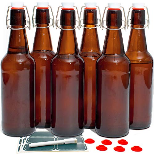 Swing Top Glass Bottles (6 Count)