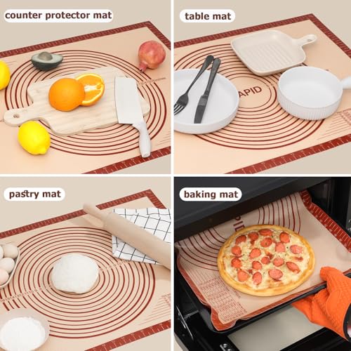 Thick Silicone Pastry Mat Baking Dough Rolling Extra Large 24" x 36"