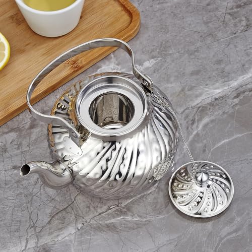 2000ml stainless steel antique style teapot