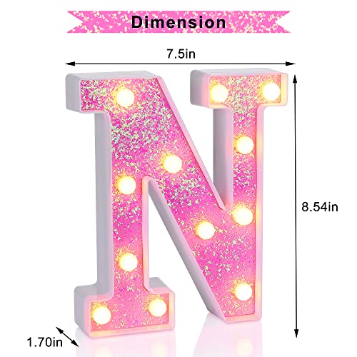 Pink Light up Letters (4.2329 Ounce)
