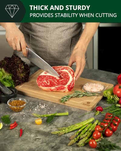 Wooden Cutting Boards for Kitchen Meal Prep & Serving (2 Count)