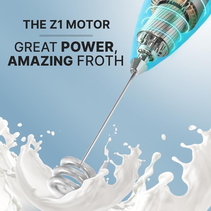Zulay Powerful Milk Frother for Coffee with Upgraded Titanium Motor