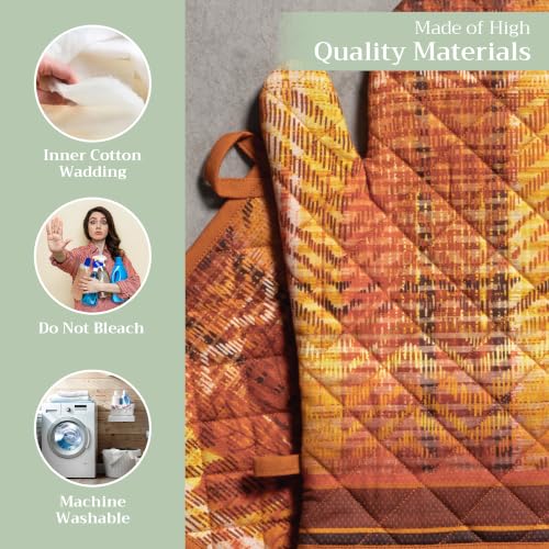 100% Cotton Oven Mitt & Pot Holder Set (2 Count)