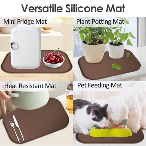 Silicone Coffee Maker Mat with Lip for Countertops