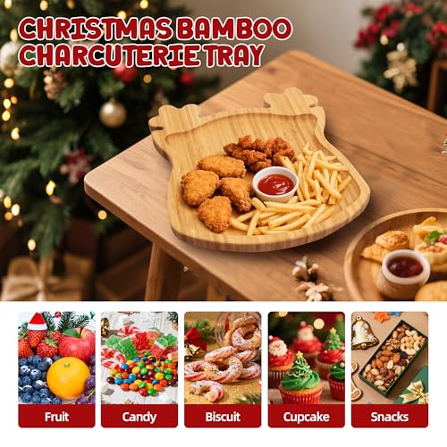 Christmas Reindeer Bamboo Serving Tray