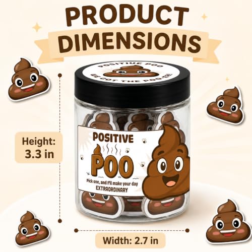 Positive Poo Jar with 60 Affirmation Cards (5 Count)
