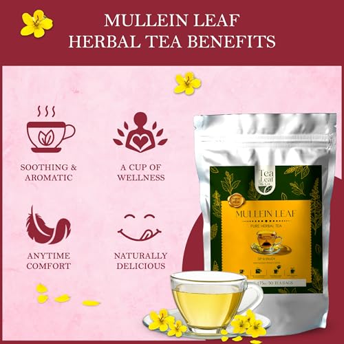 Tealeaf & Co. Mullein Leaf Tea Blended with Fresh Herbs (7.055 Ounce)