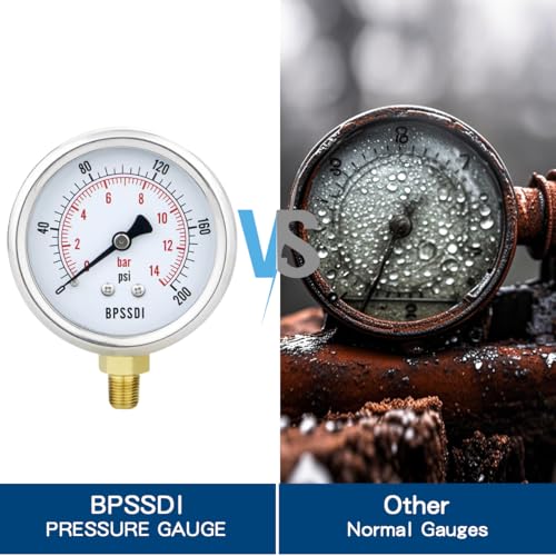 0 200 Psi Pressure Gauge